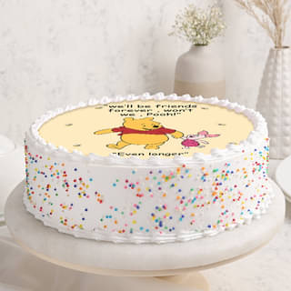 Pooh Friendship Day Photo Cake